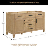 Solana 36"/48"/60"/72" single/double vanity without top