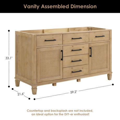 Solana 36"/48"/60"/72" single/double vanity without top