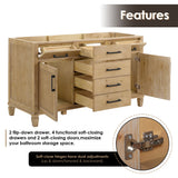 Solana 36"/48"/60"/72" single/double vanity without top