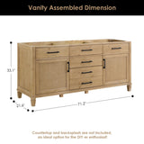 Solana 36"/48"/60"/72" single/double vanity without top