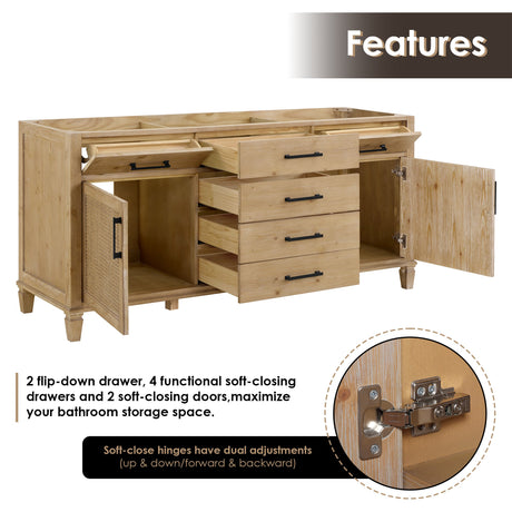 Solana 36"/48"/60"/72" single/double vanity without top
