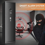 Heavy-Duty 57-Inch Anti-Theft Fireproof Biometric Gun Rifle Pistol Safe For Home, 11-12 Guns