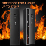 Heavy-Duty 57-Inch Anti-Theft Fireproof Biometric Gun Rifle Pistol Safe For Home, 11-12 Guns
