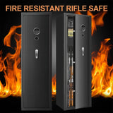 Heavy-Duty 57-Inch Anti-Theft Fireproof Biometric Gun Rifle Pistol Safe For Home, 11-12 Guns