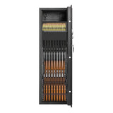 Heavy-Duty 57-Inch Anti-Theft Fireproof Biometric Gun Rifle Pistol Safe For Home, 11-12 Guns