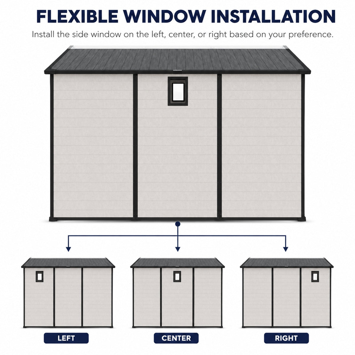 8x10 FT Plastic Outdoor Storage Shed