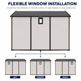 8x10 FT Plastic Outdoor Storage Shed