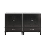 Nuvia 60-Inch Green Vintage Double Sink Vanity With Cabinets And Drawers (SAK26149)