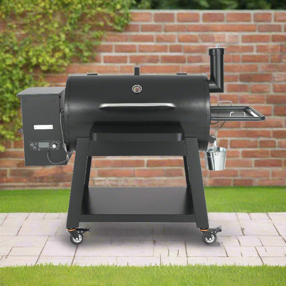 62-Inch Heavy-Duty Portable Wood Pellet BBQ Grill With Cart