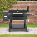 62-Inch Heavy-Duty Portable Wood Pellet BBQ Grill With Cart