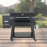 62-Inch Heavy-Duty Portable Wood Pellet BBQ Grill With Cart