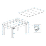 [63X40-Inch] Premium 2-In-1 Multifunctional Board Game Table For 4–6 Players (SAK84513)