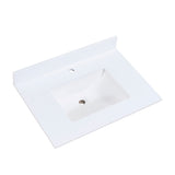 Viterbo Single Sink Bathroom Vanity Countertop in Snow White