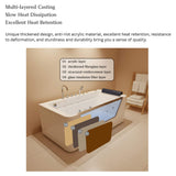 Nuvia Veloria 67-Inch 7-Jets Hydrotherapy Whirlpool Bathtub With Glass Panel (SAK25480)