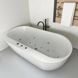 Nuvia Cascade 67-Inch Whirlpool Air Bath Soaking Tub With Adjustable Air Blower [No Faucet] (SAK68427)