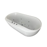 Nuvia Cascade 67-Inch Whirlpool Air Bath Soaking Tub With Adjustable Air Blower [No Faucet] (SAK68427)