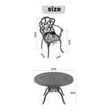 Alora 7-Piece Cast Aluminum Patio Furniture Set With Black Frame And Off-White Cushions (SAK12948)