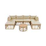 Alora 7-Piece Outdoor All-Weather Rattan Patio Sofa Set With Cushions (SAK47230)