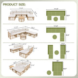 Alora 7-Piece Outdoor All-Weather Rattan Patio Sofa Set With Cushions (SAK47230)