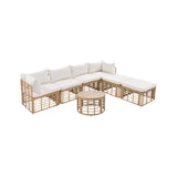 Alora 7-Piece Outdoor All-Weather Rattan Patio Sofa Set With Cushions (SAK47230)