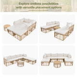 Alora 7-Piece Outdoor All-Weather Rattan Patio Sofa Set With Cushions (SAK47230)