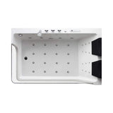 Nuvia Solstice 71-Inch Luxury 2-Person Acrylic Whirlpool Tub With LED Lights Jets And Faucet (SAK69173)
