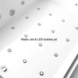 Nuvia Solstice 71-Inch Luxury 2-Person Acrylic Whirlpool Tub With LED Lights Jets And Faucet (SAK69173)