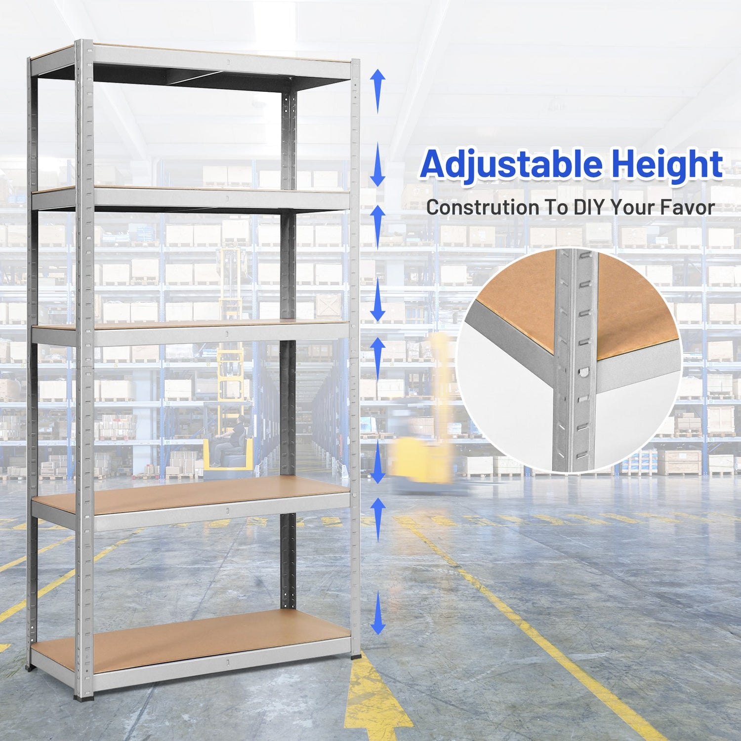 2 Pcs Storage Shelves Garage Shelving Units Tool Utility Shelves