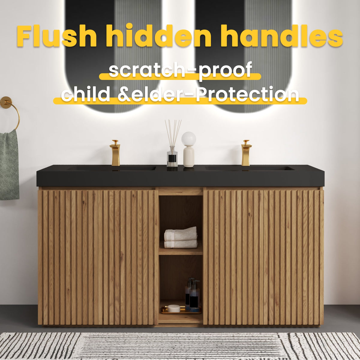 GALAN 60F Knotty Bathroom Vanity
