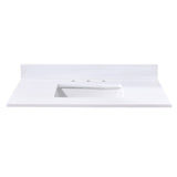 Andalo Stone effects Single Sink Vanity Top in Snow White with White Sink