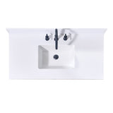 Andalo Stone effects Single Sink Vanity Top in Snow White with White Sink