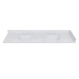 Caorle Stone effects Single Sink Vanity Top in Snow White with White Sink