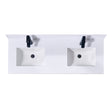 Caorle Stone effects Single Sink Vanity Top in Snow White with White Sink