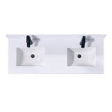 Caorle Stone effects Single Sink Vanity Top in Snow White with White Sink