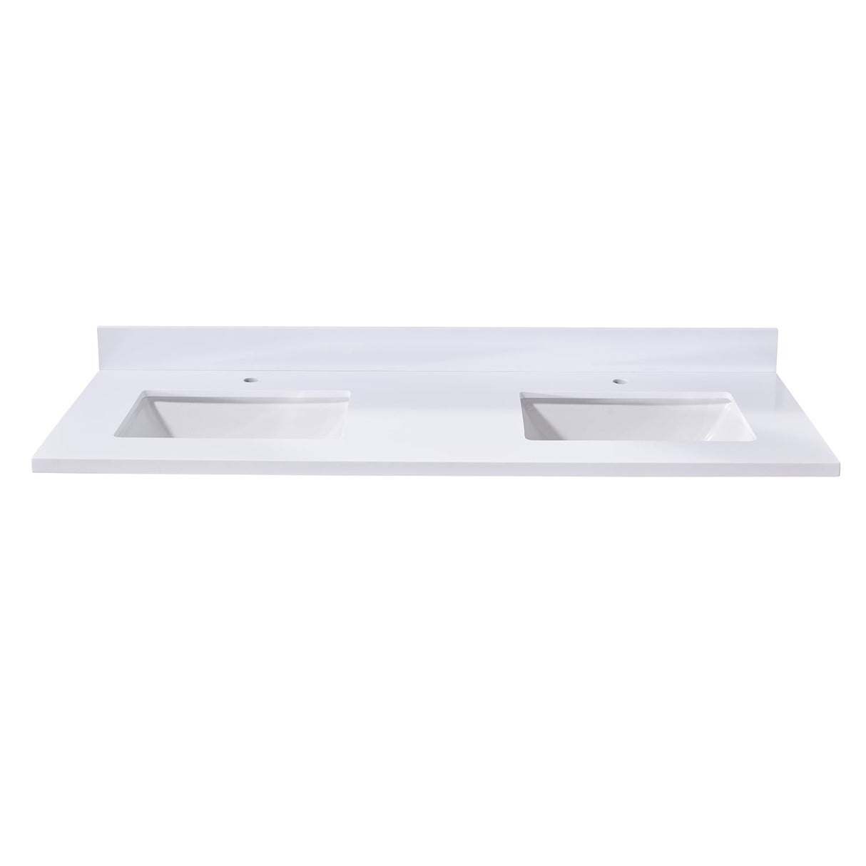 Caorle Stone effects Single Sink Vanity Top in Snow White with White Sink