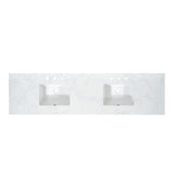 Ceres in Engineered Stone Vanity Top in Grain White with Single White Sink