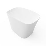 51-Inch Freestanding Solid Surface Deep Soaking Bathtub with Seat