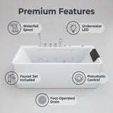67-Inch Single-Person Luxury Whirlpool Bathtub