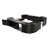 Alora Large Outdoor Quadrilateral Spa Surround Rattan Sectional Sofa Set With Storage Compartments (SAK80217)