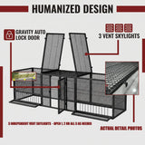 83-Inch Heavy-Duty Outdoor Metal Chicken Coop (SAK24679)