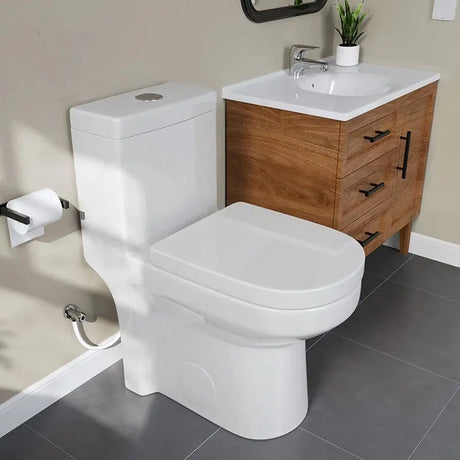 Factory Direct HOROW 8733-10 Small One-Piece Toilet – 10 Inch Rough-In