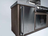 KoKoMo 7' Outdoor Kitchen Island with Grill – Built-In 32” Grill + Fridge