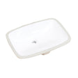 Aegean 20" Rectangular White Finish Ceramic Undermount Vanity Sink