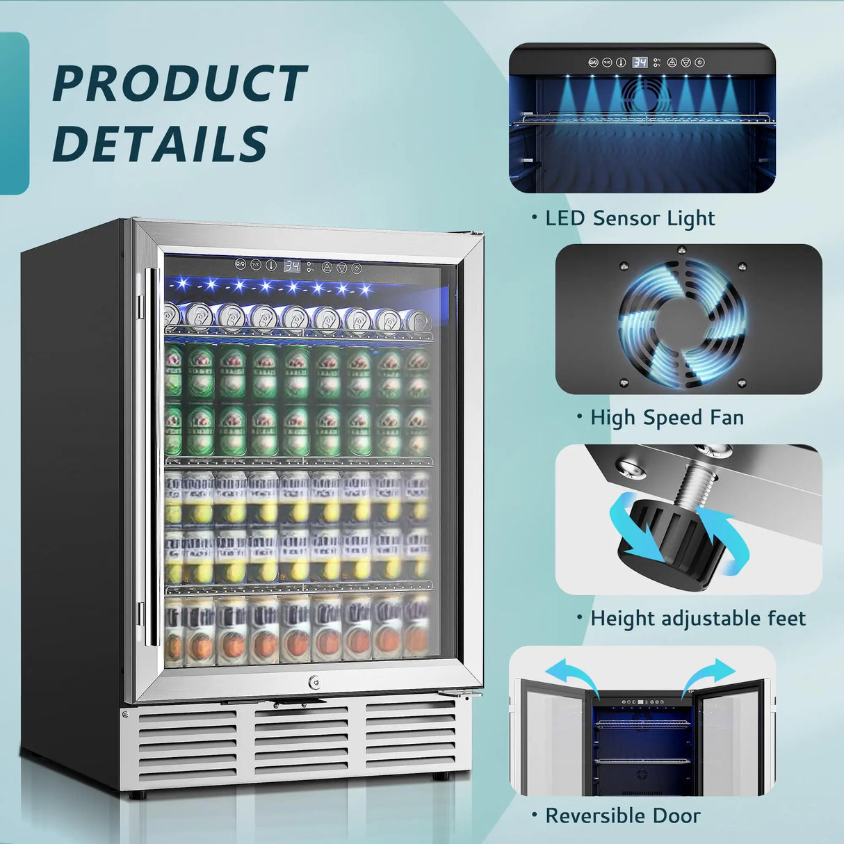 Beverage Refrigerator 180 Can