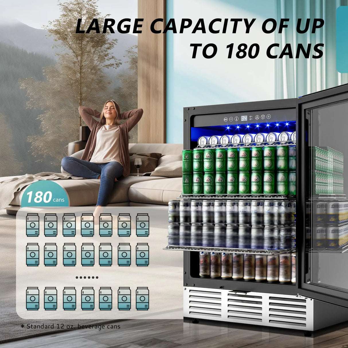 Beverage Refrigerator 180 Can