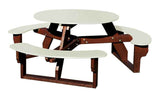 Open Round Table for Versatile and Customizable Outdoor Round Table Seating