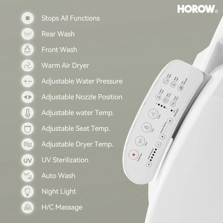 Elongated Toilet Seat with Bidet and Heated Model B0403