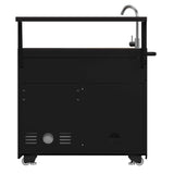 FORNO All'Aperto 62,600 BTU BBQ with 3 Stainless-Steel Burners & Infrared Burners & Sink Module with Black Sintered Stone Countertops, Bar & Beverage Center