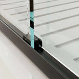 HOROW Frameless Sliding Shower Door 60 Inch Matte Black Shower Door Model BE6076-MB