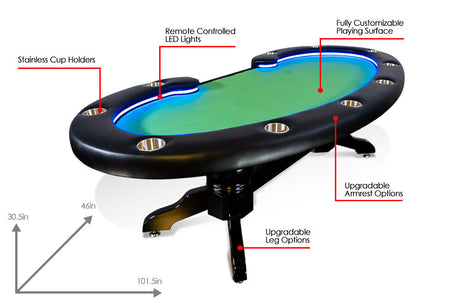 Lumen HD Lighted Poker Table